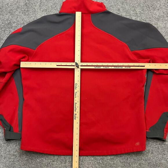 Marmot Gravity Softshell Jacket Men's XL Red Gray Fleece Lined Stretch Full Zip - Picture 13 of 15